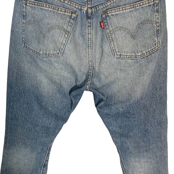 Levi's Women's 501 Skinny Jeans in Can't Touch This Medium Wash Ripped W28 L28 - Picture 11 of 16